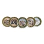 FIVE NAPOLEONIC PORCELAIN PLATES FRANCE EARLY 20TH CENTURY