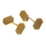 PAIR OF GILDED CUFFLINKS