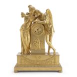 BEAUTIFUL TABLE CLOCK IN GILDED BRONZE FRANCE END OF THE LOUIS XVI PERIOD