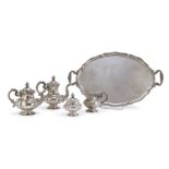 BEAUTIFUL SILVER TEA AND COFFEE SET ITALY EARLY 19th CENTURY