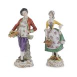 PAIR OF PORCELAIN FIGURES BRAND AUGUSTUS REX 20TH CENTURY