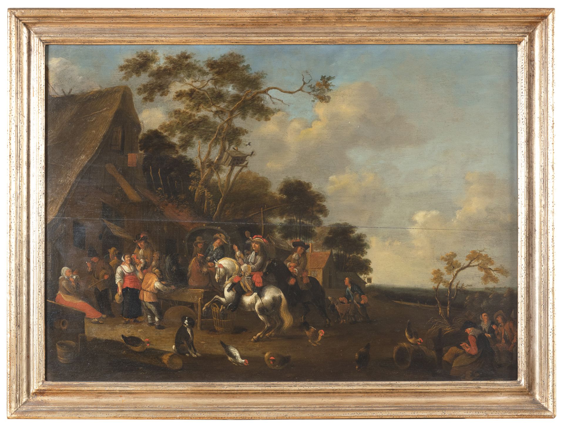 FLEMISH OIL PAINTING LATE 17TH CENTURY