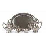 SILVER-PLATED TEA SET SHERRILL UNITED STATES EARLY 20TH CENTURY