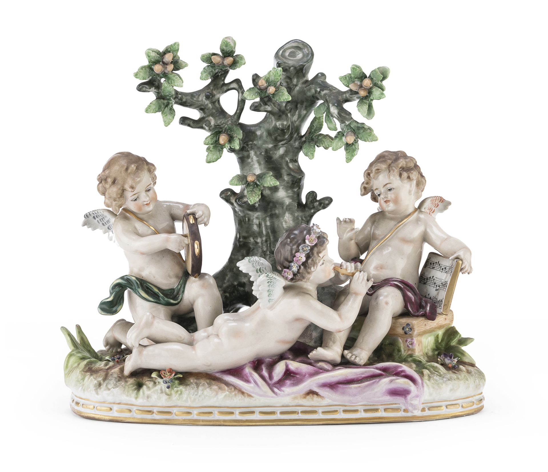 BEAUTIFUL GROUP IN PORCELAIN FRANCE LATE 19th CENTURY