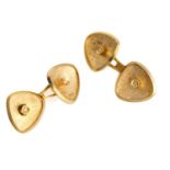 GOLD CUFFLINKS WITH DIAMONDS