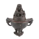 A CHINESE SOAPSTONE CENSER. 20TH CENTURY.