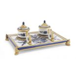 PORCELAIN INKWELL OLD PARIS STYLE 20TH CENTURY