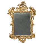 EXTRAORDINARY MIRROR IN GILTWOOD GENOA 18TH CENTURY