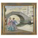 PAIR OF OIL PAINTINGS BY FEDERICO SPOLTORE 20TH CENTURY