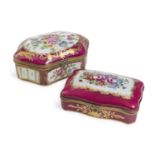 TWO PORCELAIN BOXES FRANCE 20th CENTURY