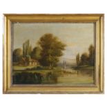 PAIR OF FRENCH OIL PAINTINGS LATE 19TH CENTURY