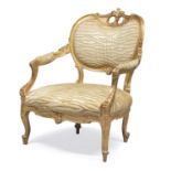 ARMCHAIR IN GILTWOOD LATE 19th CENTURY