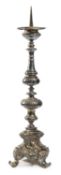 SILVER-PLATED METAL CANDLESTICK 18th CENTURY
