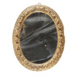 OVAL MIRROR IN GILTWOOD 18th CENTURY