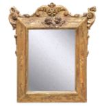 MIRROR IN GILTWOOD CENTRAL ITALY 19TH CENTURY