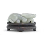 A CHINESE JADE WATER BUFFALO SCULPTURE EARLY 20TH CENTURY.