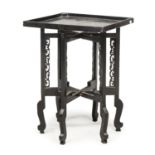 A CHINESE BLACK LACQUER WOOD TABLE 20TH CENTURY.