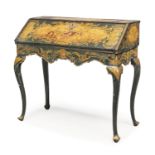 RARE DROP LEAF DESK IN LACQUERED WOOD SICILY 18th CENTURY