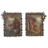 PAIR OF OIL PAINTINGS 20th CENTURY