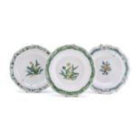 THREE MAJOLICA DISHES CAMPANIAN WORKSHOPS END OF THE 18TH CENTURY