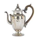 SMALL SILVER-PLATED TEAPOT 20TH CENTURY