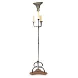 WROUGHT IRON FLOOR CANDLESTICK LATE 18th CENTURY