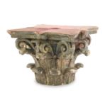 CORINTHIAN CAPITAL IN CARVED WOOD 18TH CENTURY
