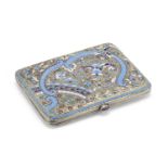 CIGARETTE CASE IN GILDED SILVER AND ENAMELS RUSSIA 1908/1917