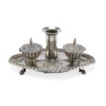 BEAUTIFUL SILVER INKWELL FRANCE 18th CENTURY