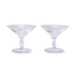 PAIR OF CRYSTAL GOBLETS 20th CENTURY