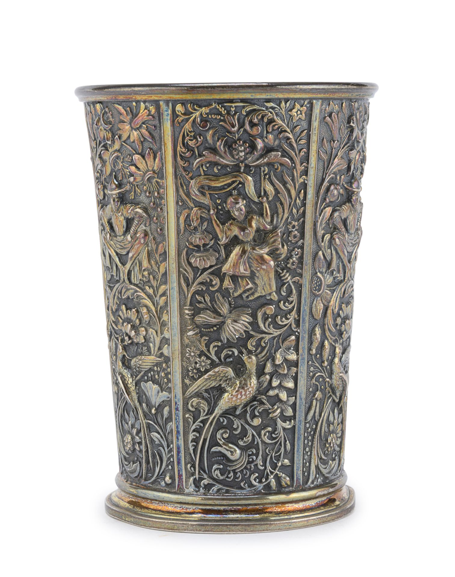 SILVER-PLATED BEAKER DUTCH COLONIAL SILVER MAKING EARLY 20TH CENTURY