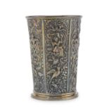 SILVER-PLATED BEAKER DUTCH COLONIAL SILVER MAKING EARLY 20TH CENTURY