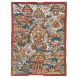 A TIBETAN THANKA 20TH CENTURY.