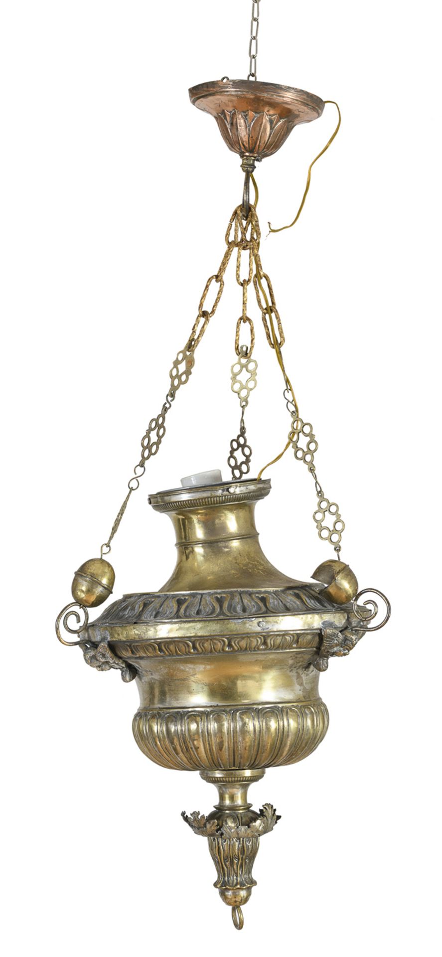 CHURCH LAMP IN GILDED METAL 18th CENTURY