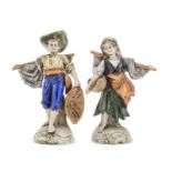 PAIR OF PORCELAIN FIGURES GINORI EARLY 20TH CENTURY