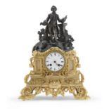 METAL TABLE CLOCK LATE 19th CENTURY