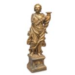 TORCH HOLDER SCULPTURE IN GILTWOOD 17th CENTURY