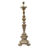 FLOOR CANDLESTICK IN LACQUERED WOOD 18th CENTURY BRANDS