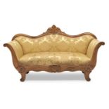 SMALL WALNUT SOFA EARLY 19th CENTURY