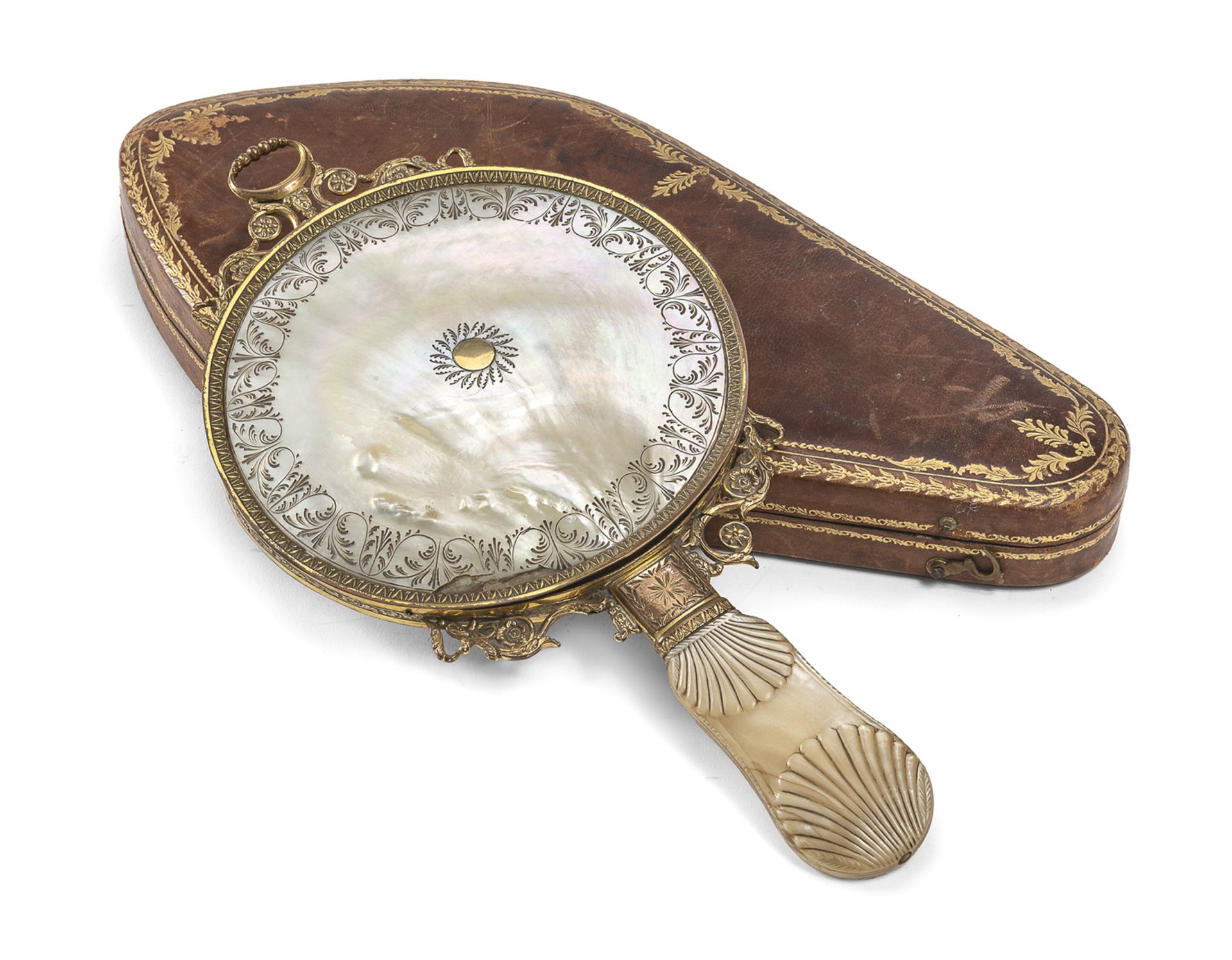 BEAUTIFUL HAND MIRROR PROBABLY RUSSIA EARLY 19th CENTURY