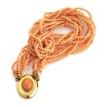 BEAUTIFUL EIGHT STRING CORAL NECKLACE