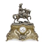 METAL TABLE CLOCK LATE 19th CENTURY