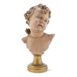 BUST OF A CUPID IN TERRACOTTA 20TH CENTURY