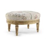SMALL STOOL IN GILTWOOD LATE 18th CENTURY