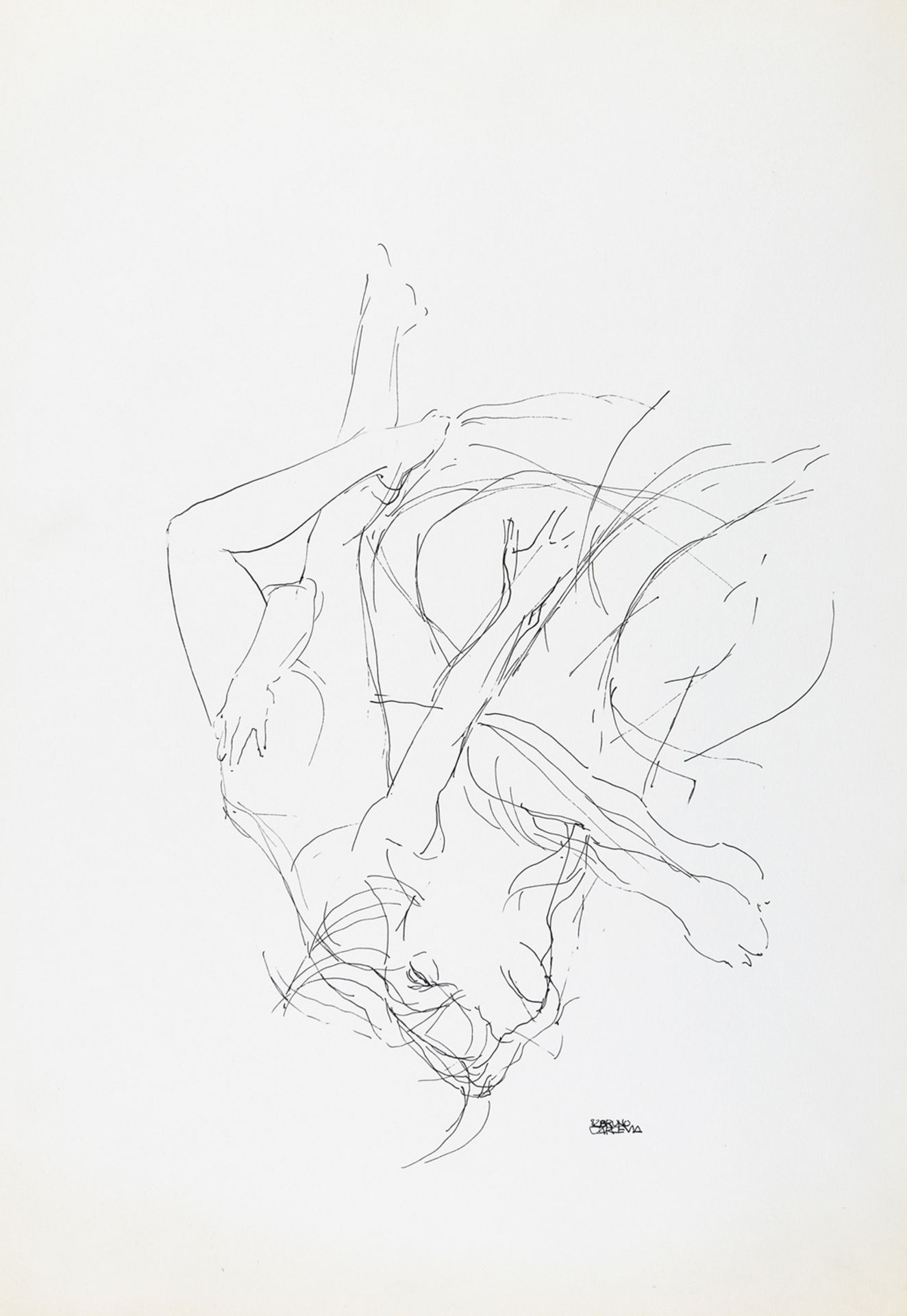 INK DRAWING BY BRUNO D'ARCEVIA 1982
