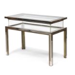 SHOWCASE TABLE IN CHROMED METAL 1970s