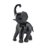 SMALL GLASS SCULPTURE OF ELEPHANT MURANO 1980s