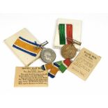 WWI MERCANTILE MARINE MEDALS.