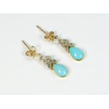 TURQUOISE EARRINGS.