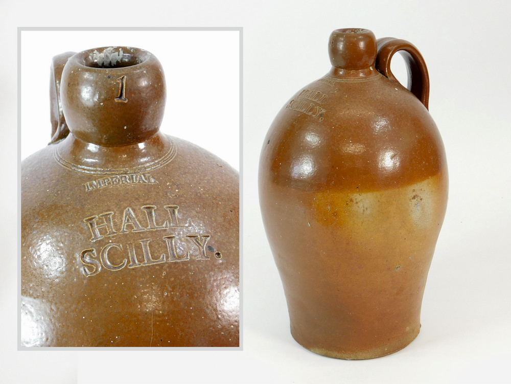 SALT GLAZED FLAGON. - Image 2 of 2